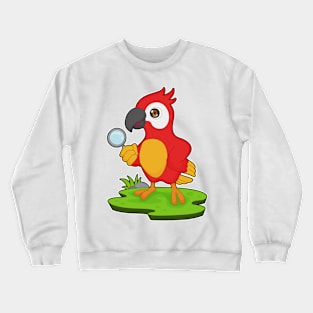 Parrot Detective Magnifying glass Crewneck Sweatshirt